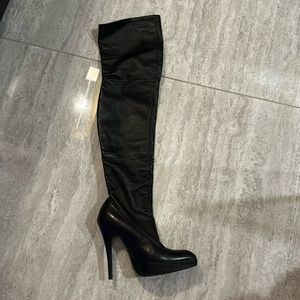 Dolce & gabana worn once over the knee leather boot